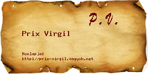 Prix Virgil névjegykártya